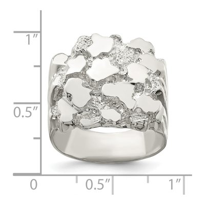 Men's Sterling Silver Nugget Ring – view 4