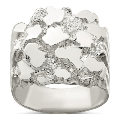 Men's Sterling Silver Nugget Ring