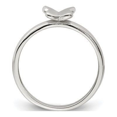 Sterling Silver Girls' Butterfly Ring – view 3
