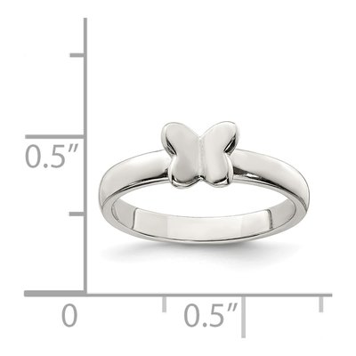 Sterling Silver Girls' Butterfly Ring – view 4