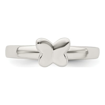 Sterling Silver Girls' Butterfly Ring – view 6