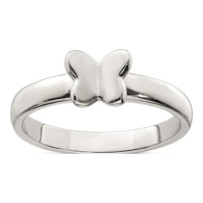 Sterling Silver Girls' Butterfly Ring