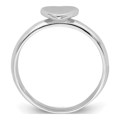 Sterling Silver Girls' Heart Ring – view 3