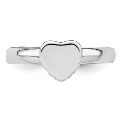 Sterling Silver Girls' Heart Ring – view 6