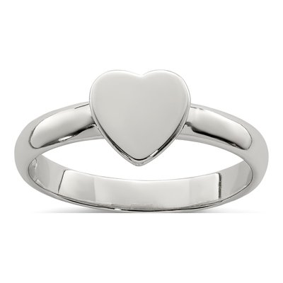 Sterling Silver Girls' Heart Ring