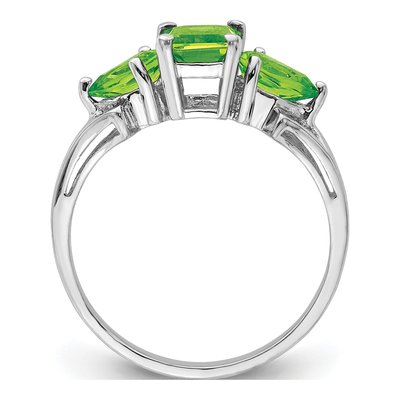 Sterling Silver Peridot Ring – view 2