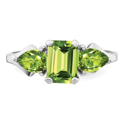 Sterling Silver Peridot Ring – view 5
