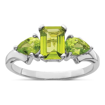 Sterling Silver Peridot Ring