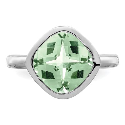 Sterling Silver Prasiolite Ring – view 6