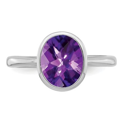 Sterling Silver Amethyst Ring – view 4