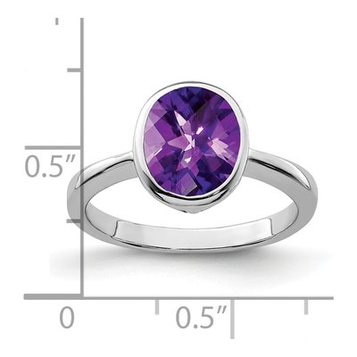 Sterling Silver Amethyst Ring – view 5
