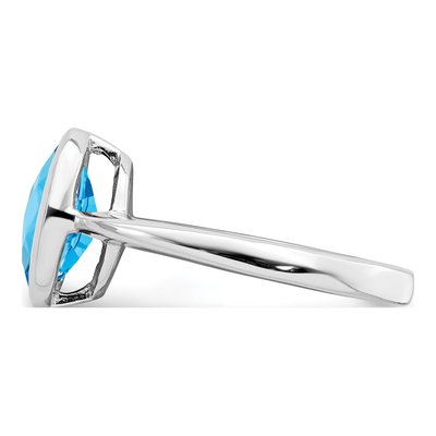 Sterling Silver Swiss Blue Topaz Ring – view 3
