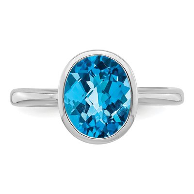 Sterling Silver Swiss Blue Topaz Ring – view 4