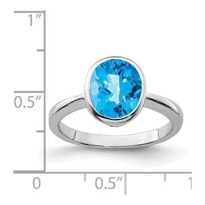 Sterling Silver Swiss Blue Topaz Ring – view 5