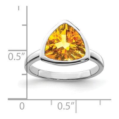 Sterling Silver Citrine Ring – view 4