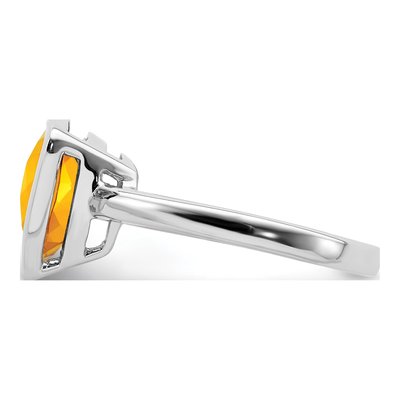 Sterling Silver Citrine Ring – view 5