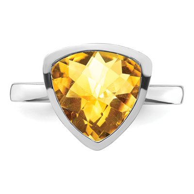 Sterling Silver Citrine Ring – view 6