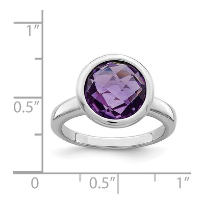 Sterling Silver Amethyst Ring – view 3