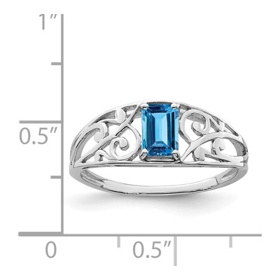 Sterling Silver Sky Blue Topaz Ring – view 4