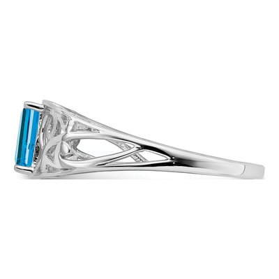 Sterling Silver Sky Blue Topaz Ring – view 5