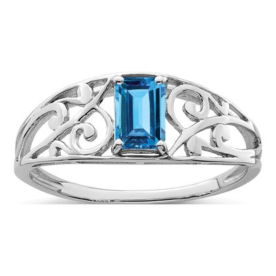 Sterling Silver Sky Blue Topaz Ring