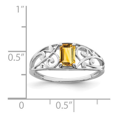 Sterling Silver Citrine Ring – view 4