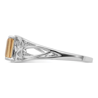 Sterling Silver Citrine Ring – view 5
