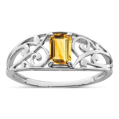 Sterling Silver Citrine Ring