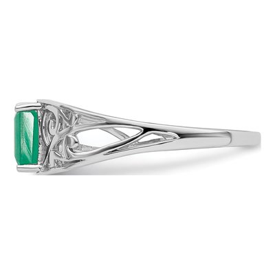 Sterling Silver Emerald Natural Ring – view 4