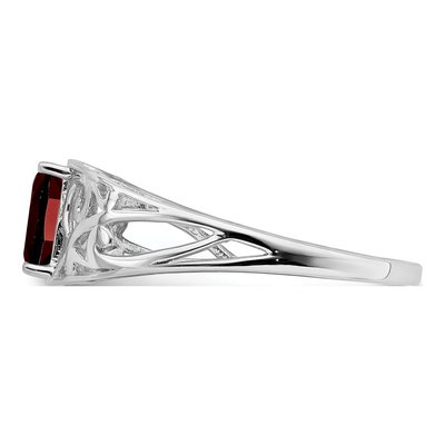 Sterling Silver Garnet Natural Ring – view 5