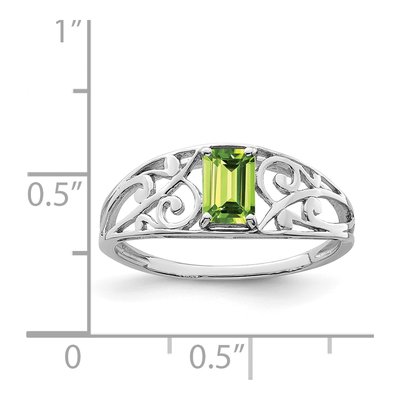 Sterling Silver Peridot Ring – view 4