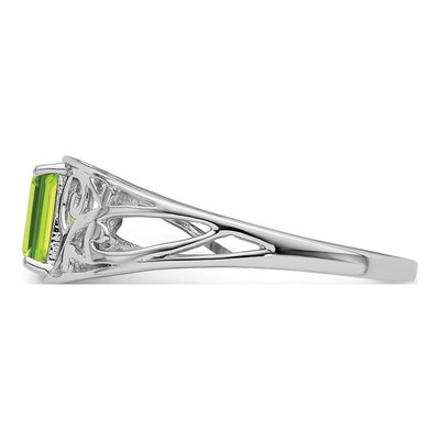 Sterling Silver Peridot Ring – view 5