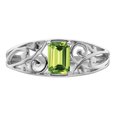 Sterling Silver Peridot Ring – view 6