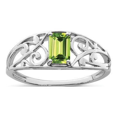 Sterling Silver Peridot Ring