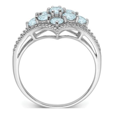 Sterling Silver Aquamarine Ring – view 2