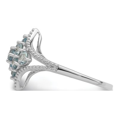 Sterling Silver Aquamarine Ring – view 3