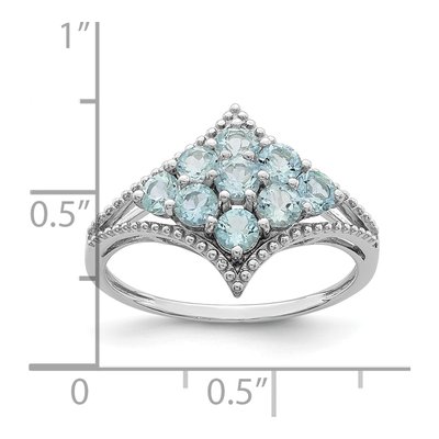 Sterling Silver Aquamarine Ring – view 4