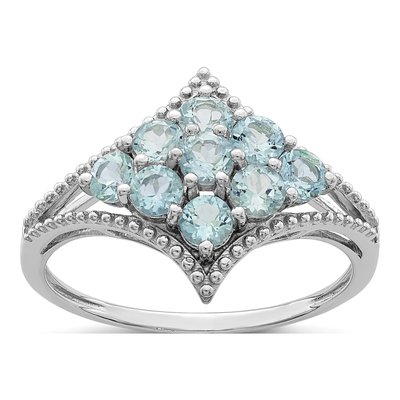 Sterling Silver Aquamarine Ring