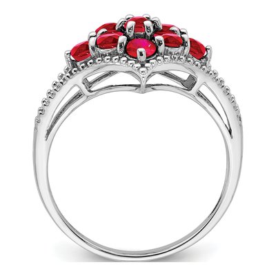 Sterling Silver Ruby Ring – view 3