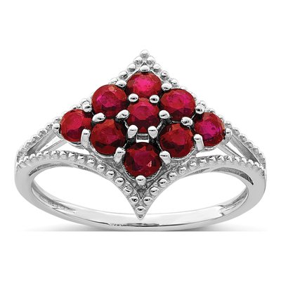 Sterling Silver Ruby Ring
