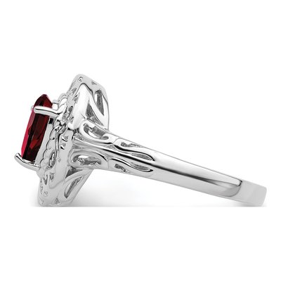 Sterling Silver Garnet Teardrop Ring – view 5