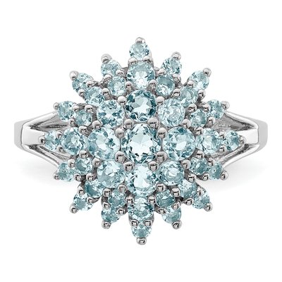 Sterling Silver Aquamarine Ring – view 6
