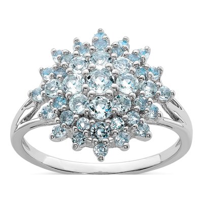 Sterling Silver Aquamarine Ring