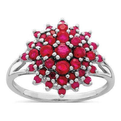Sterling Silver Ruby Ring