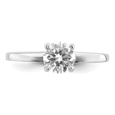 Sterling Silver CZ Round Solitaire Engagement Ring – view 6