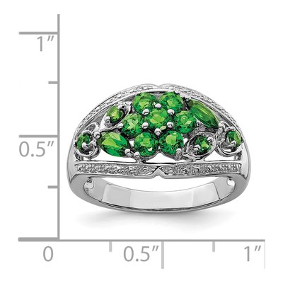 Sterling Silver Chrome Diopside Ring – view 4