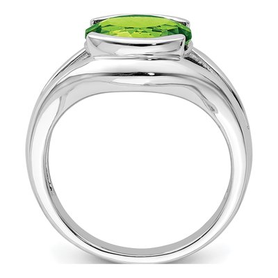 Sterling Silver Peridot Ring – view 3