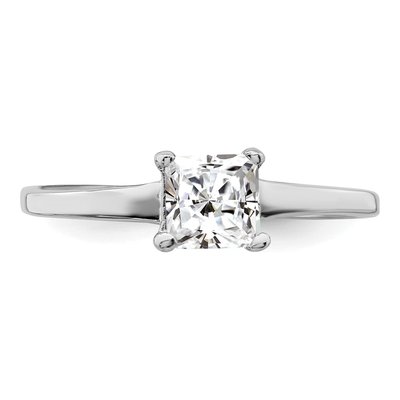Sterling Silver CZ Princess Solitaire Engagement Ring – view 6