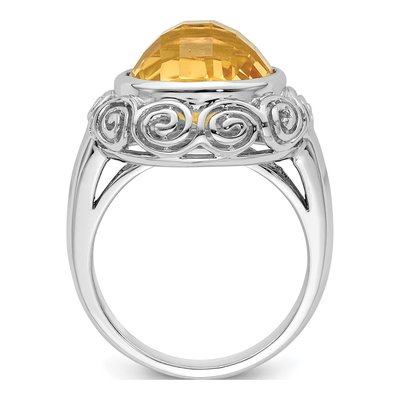 Sterling Silver Citrine Ring – view 3
