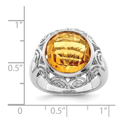 Sterling Silver Citrine Ring – view 4